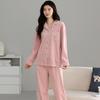 Pajamas Ladies Autumn And Winter Island Fleece Warm Long Sleeve Spring And Autumn Thickened Coral Fleece Loungewear Set
