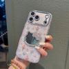 Зеркальный чехол с узором «Ракушка» и тюльпанами для iPhone 17 Pro Max/16/15/11