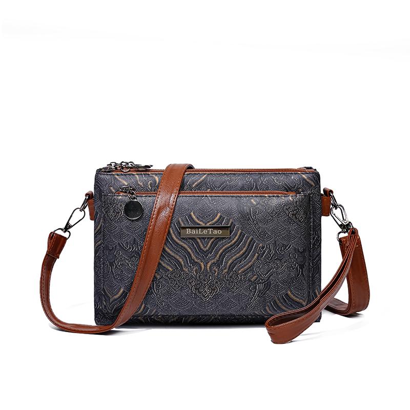 Women's Soft Leather Bag Crossbody Bag Large Capacity Shoulder Bag Multi-Layer Bag Mother Bag
