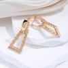 Kinel Geometric Triangle Dangle Earrings For Women Rose Gold Color Vintage Earring