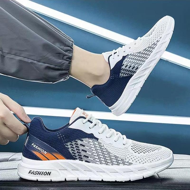 Мужские кроссовки для бега, дышащие трикотажные спортивные туфли, легкие повседневные кроссовки для фитнеса, тренировочные кроссовки для бега, тенниса 2024