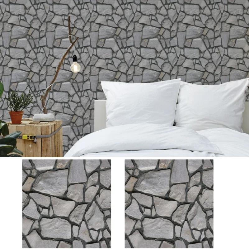 Self Stick Waterproof 3D Brick Wall Panels Vintage Design 30x30cm for Bathroom Fireplace Backsplash Home Decor