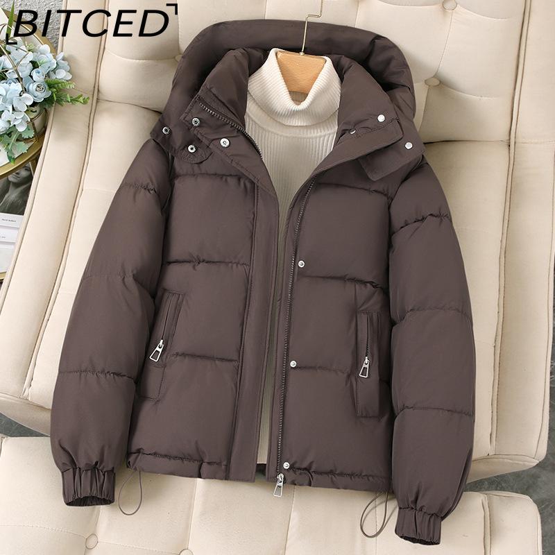 BITCED Women's Short Down-Filled Hooded Winter Coat