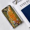 The Kiss Gustav Klimt Painting Silicone Case For iPhone 13 11 14 12 Pro Max X XR XS Max 6 7 8 Plus SE2 13 Mini Soft Cover