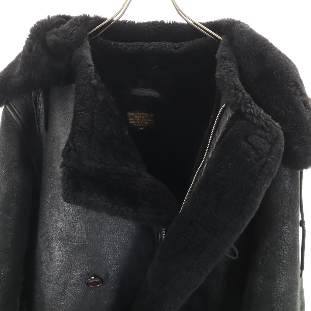 AVIREX B-7 Mouton Flight jacket M black Alaska Men's Used