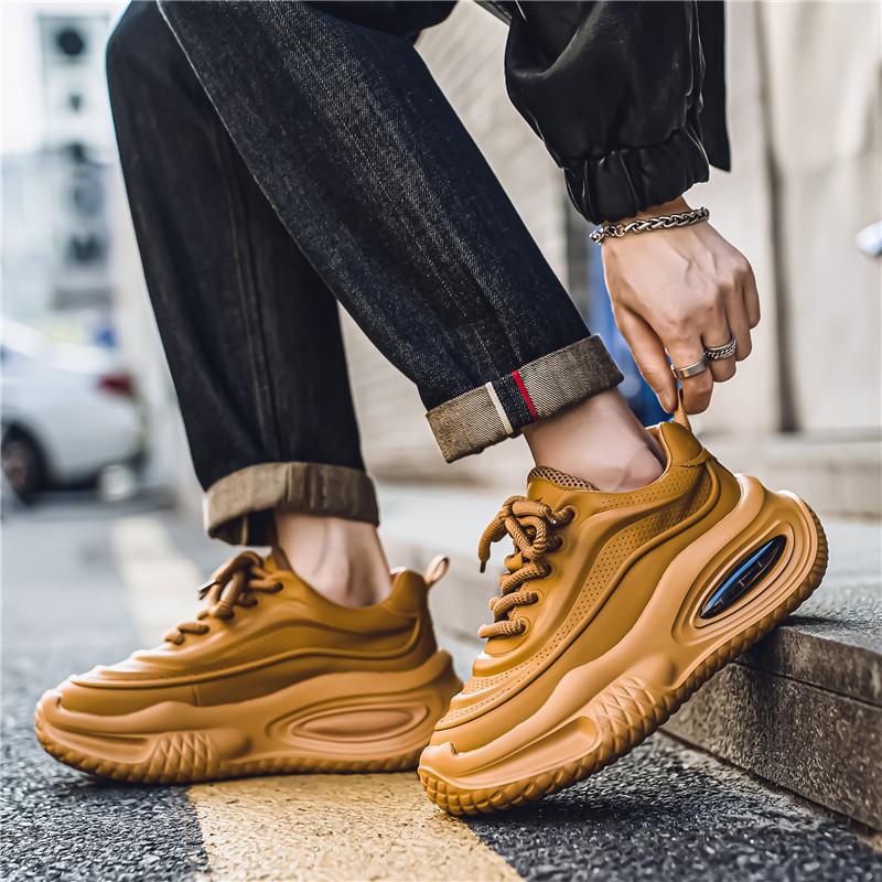 Новые мужские кроссовки на толстой подошве, повседневная спортивная обувь, уличные тренды, увеличивающие рост, туфли на платформе