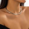 Elegant Simple Chunky Circle Torques Necklace for Women Trendy Choker Collar 2025 Fashion Jewelry on the Neck Accessories Female