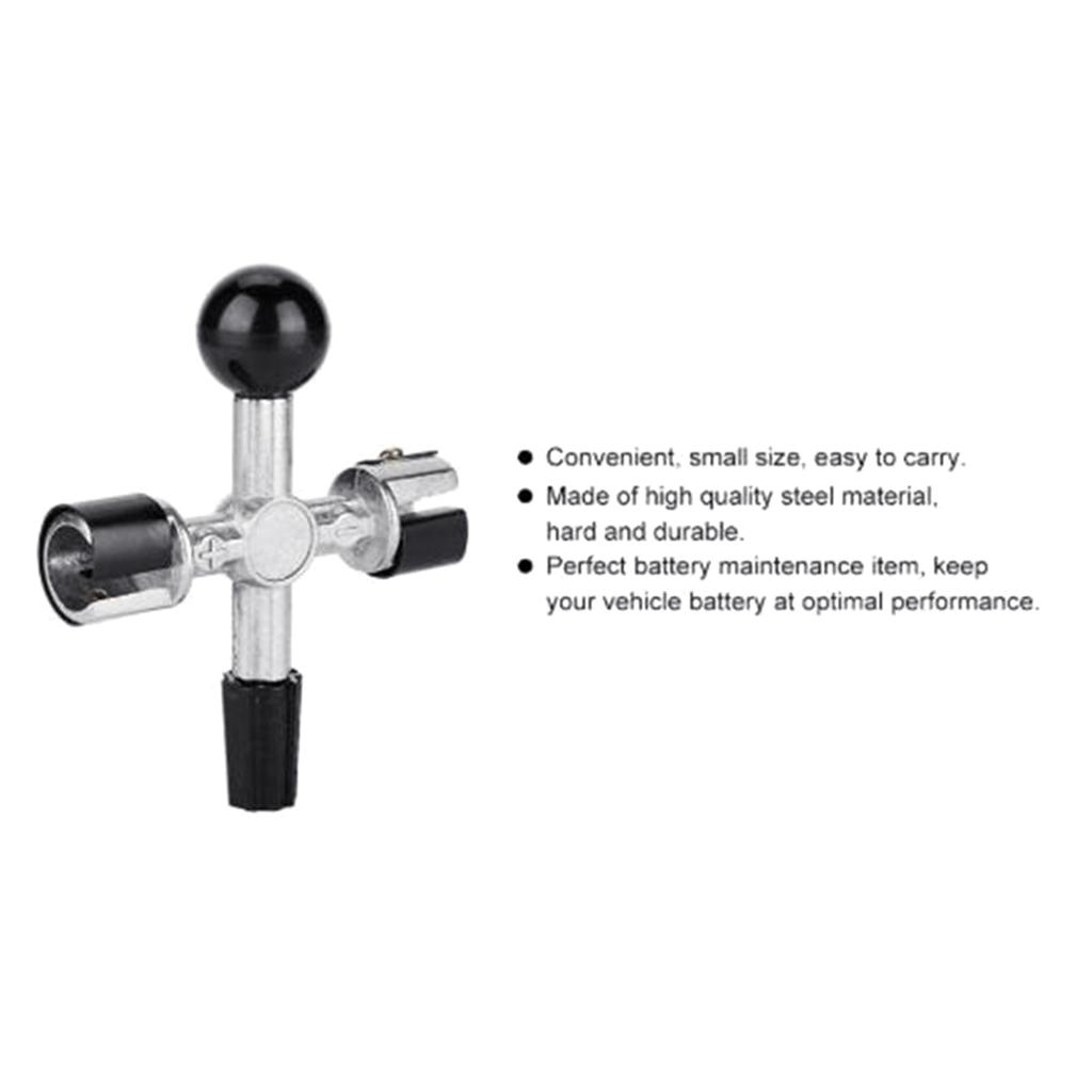 4-ходовой очиститель клемм и клемм аккумулятора Практичный развертка зажимов и скребки клемм Защитник аккумулятора для автоматической очистки
