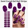 20Tips Metallic Semi Cured Gel Nail Strips Aurora Chameleon Full Cover Gel Nail Wraps for Women Manicure UV/LED Lamp Required