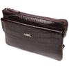 Elegant Clutch for Men Made of Genuine Textured Leather CANPELLINI 21547 Brown