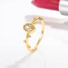 Lindon Classic Copper Alloy Zircon Ring Ladies Jewelry Wedding Promise Party Gift