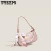 Сумка Bison для женщин Laser Cute Pink Handbag French Stick Bag Silk Scarf Shoulder Bag Messenger Bag