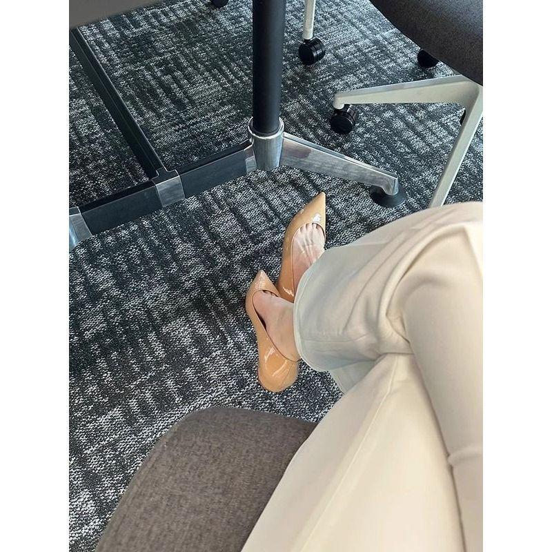 Red Sole Flats 2025 New Spring French Temperament Red Inner Height Increase Flat Shoes Women Shallow Single Shoes Women