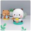 Bubu Dudu Cartoon Miniatures Kawaii Doll Ornament New Panda Bear Figure  Home Decoration