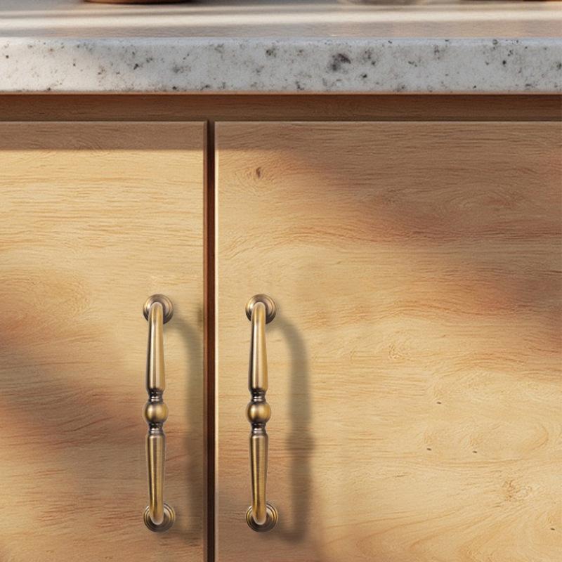 Antique Bronze Kitchen Cabinet Pull Wardrobe Door Handles French Vintage Single-Hole Drawer and Shoe-Rack Knobs Furniture Handle