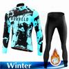 Cycling Jersey Set Morvelo Winter Long Sleeve Thermal Fleece Riding Bike Clothing Bib Pants Warm Sets Road Bicycle Sport Suit