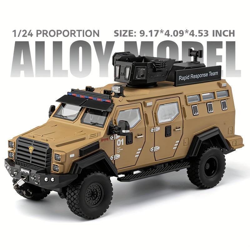 1:24 Саблезубый Тигр Бронированный Антитеррористический Симуляционный Модель Автомобиля Сплав Цинка с Открывающимися Дверцами Высоко Детализированный Украшение для Дома и Рабочего Стола