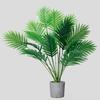 Искусственная пальма арека Поддельное тропическое пальмовое дерево Устойчивое к УФ-лучам Искусственное зеленое растение для воскресной цветочной композиции Гавайская луау Вечеринка в джунглях на пляже Декор