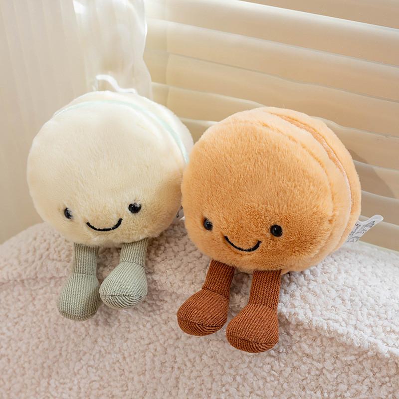 Scented Macaron Plush Toy With Smiling Expression For Kids Room Decoration