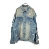 LEGENDA Floral Damage Processing Denim Jacket M Jeans Men's Used