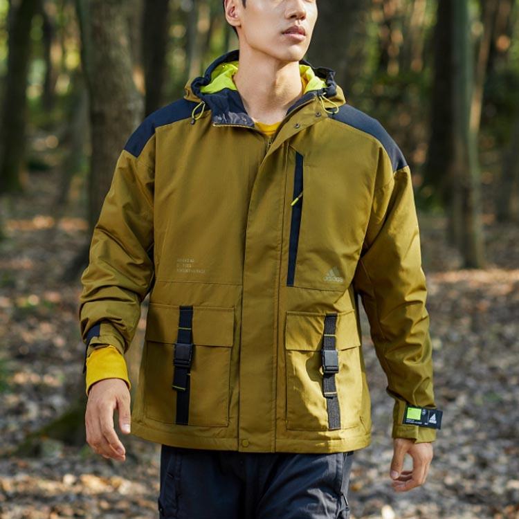 Adidas Essentials Ветровка Куртка Мужская Верхняя одежда Коричневый GP0989