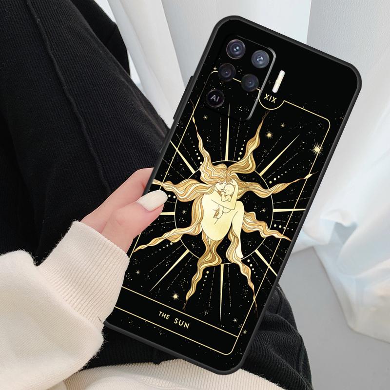 Лунная ведьма Таро Таинственный тотем Чехол Для Oppo A18 A38 A58 A78 A98 A80 A60 A40 A96 A76 A16 A94 A74 A54 A15 A17 A57 A77 A5 Pro