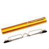 Ultra-Light Mini HD Reading Glasses with Spring Frame and Portable Pen Holder for the Elderly