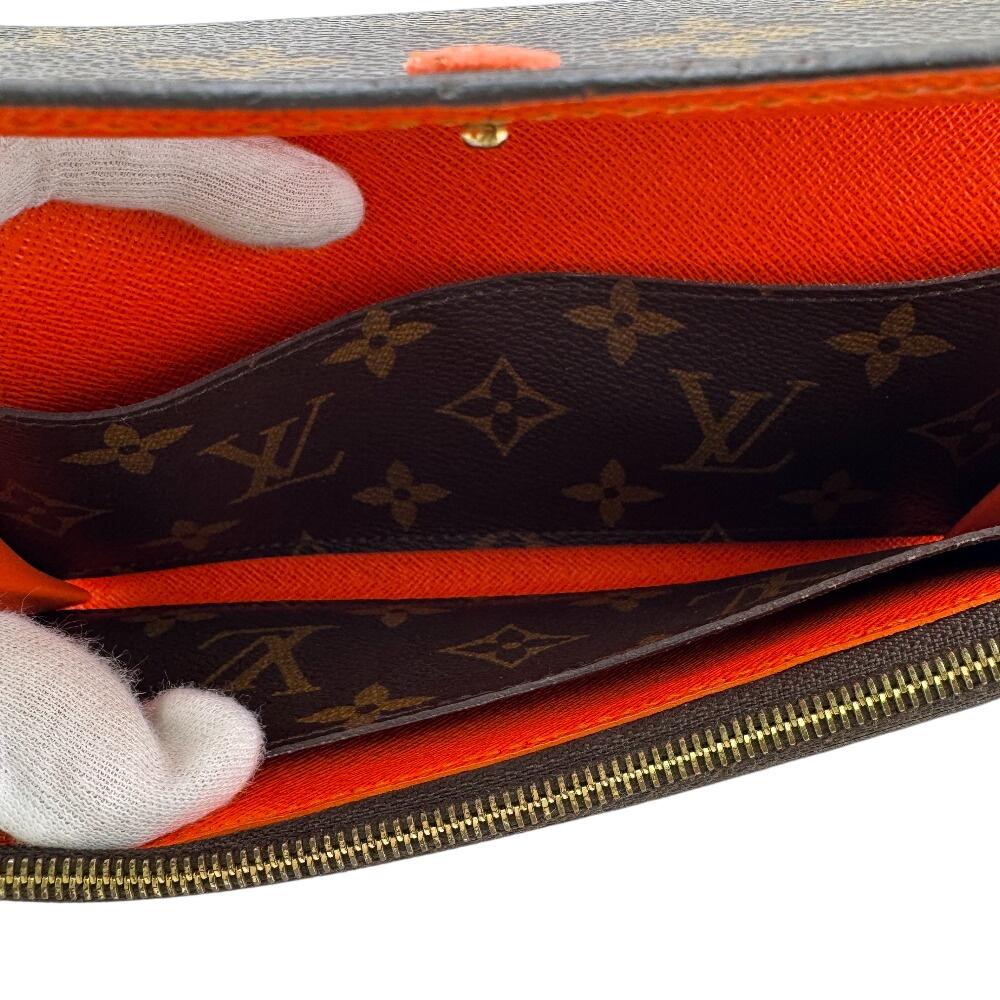 Louis Vuitton M61578 Кожаный кошелек Monogram Emily Коричневая кожа Женский Б/у