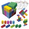 Masudaya Corporation Кубик-пазл Развивающая игрушка для мозга Возраст 3 и Cha-Cha Blocks, Тренировка, Вверх, 539-1718