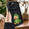 Phone case: 2D flat design, suitable for iPhone 18 17 16 15 14 13 Pro protective case, wearing a dinosaur pajamas, perfect Christmas and Halloween hol