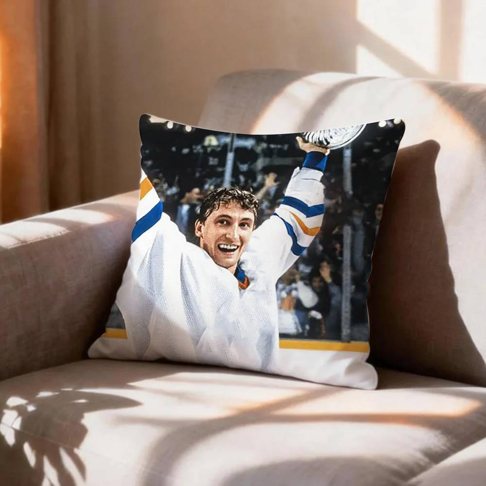 Ice HockeyWayne GGretzky Pillow Case Pattern Printed Pillowcase For Living Room Sofa Cushion Cover