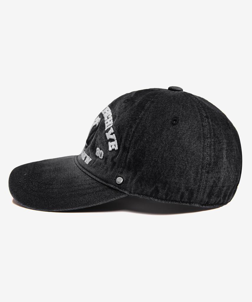 Кепка-бейсболка Sekeonmonollogeu Washed Denim Heritage Archive [Черный]_Seac007Black