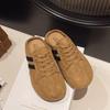 Кожаные тапочки с толстым дном и внутренней частью, увеличивающие высоту голенища, женская верхняя одежда 2025 года, весна-лето, новые универсальные повседневные тапочки Birkencool