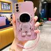 Astronaut Soft Phone Case For Samsung Galaxy S21 FE S22 S23 Ultra Plus A14 A24 A34 A54 M54 A73 A53 5G Holder Cartoon Silicone