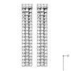 [Q4162] - Silver Earrings 'Sissi' Silver White (rhodium-plated) - 28x5 Mm