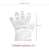 Fangcaodi Children's Food-Grade Disposable PE Gloves - 50 Pack for Hygiene and Safety