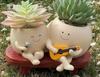 Cross-border New Home Succulent Pot: Cute Rocking Chair with Piano Pose for Two.