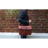 14" Leather Messenger Bag Laptop Case Office Briefcase Gift for Men Computer Distressed Shoulder Bag