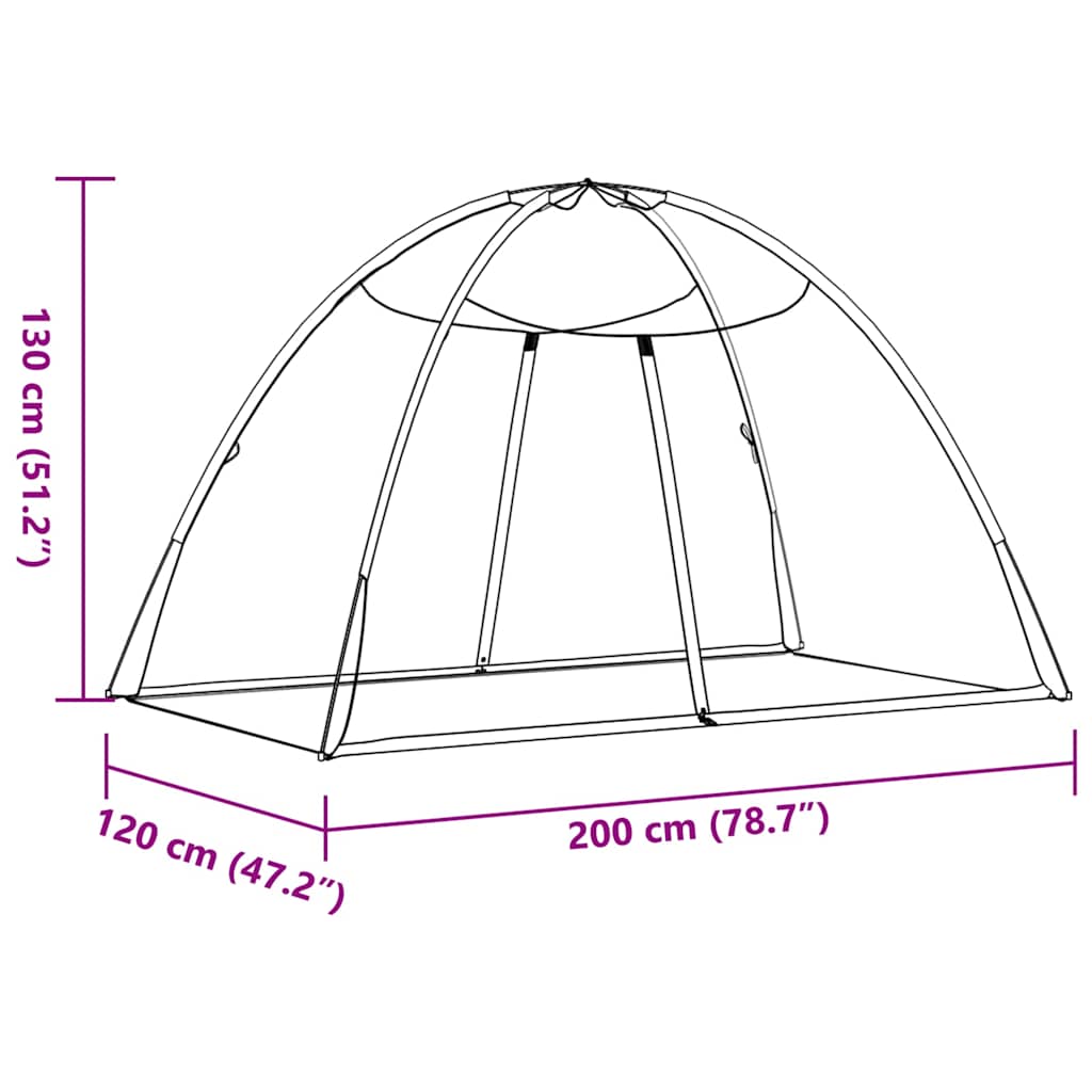 Vidaxl Moskitiera Mongolia Z Drzwiczkami, Siatka 220, 200X120X130 Cm