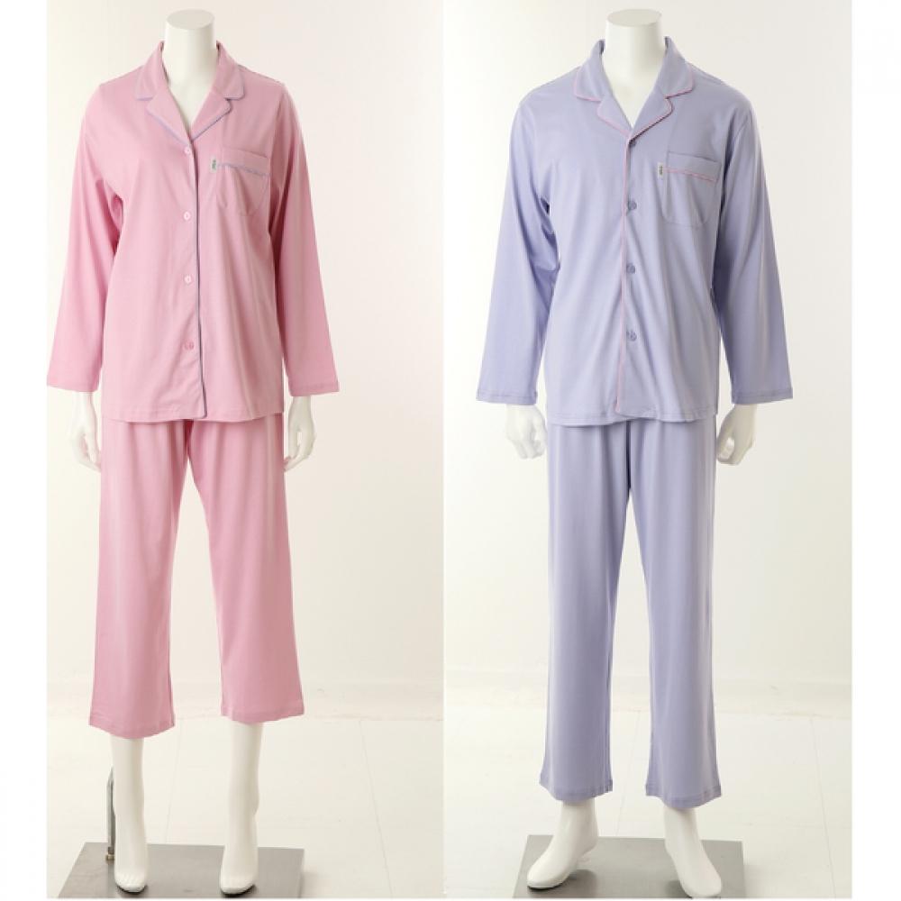 Wacoal 100 Cotton Knit Solid Couple Pajama Set Wpa2476w+wpa2476m