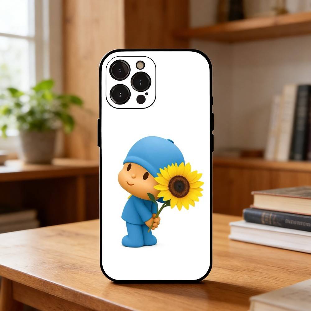 CUTE P-Pocoy-o Phone Case For iPhone17 16 15 14 13 12 11 Pro Max Plus,5G Soft Black Case