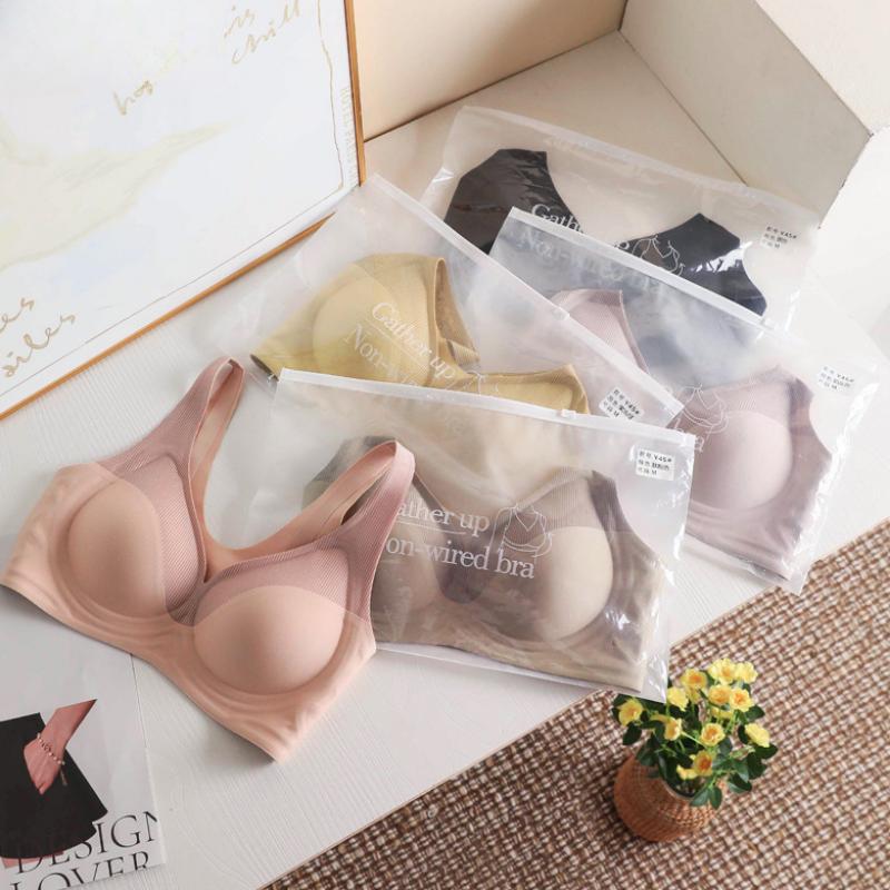 Летняя майка с фиксированной чашкой, бесшовное женское белье, женский собранный тонкий бюстгальтер без стального кольца, бюстгальтер с красивой спинкой