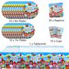 51pcs Cocomelon Party Tableware Set Includes Plates, Cups, Napkins, Tablecloth