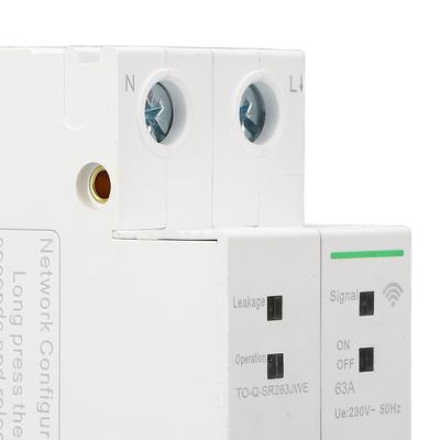 Автоматический выключатель WiFi 2P 63A AC 230V 30mA Защита от утечки времени Дистанционное управление MCB
