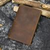Мужская сумка для паспорта из натуральной кожи, Кошелек из кожи Crazy Horse, Винтажный кожаный кошелек, Прочный мужской кошелек в наличии