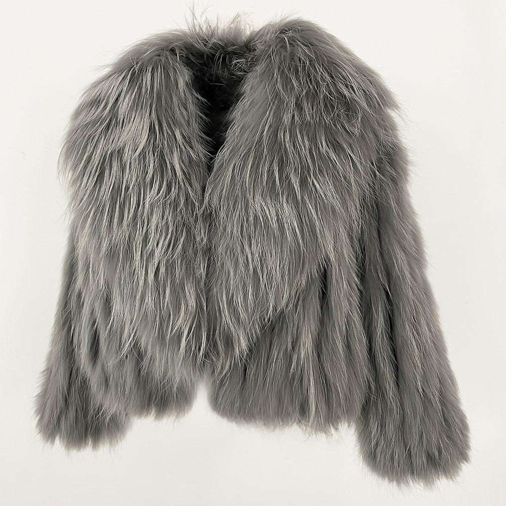 OFTBUY Осень-зима утолщенная теплая куртка с V-образным вырезом из натурального меха лисы, женская короткая куртка в корейском стиле