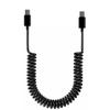 Спиральный кабель USB C - USB C, пружинный шнур для зарядки Type C Male - Type C Male для быстрой передачи данных и подачи питания