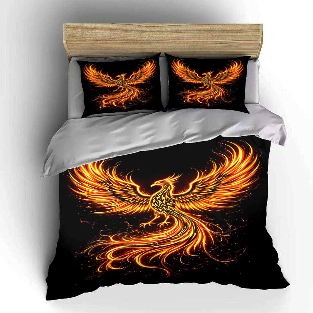 Fiery rebirth, soaring elegance. Bedding sets Duvet covers Pillowcases(1* Duvet Cover 2* Pillowcases without duvet insert)