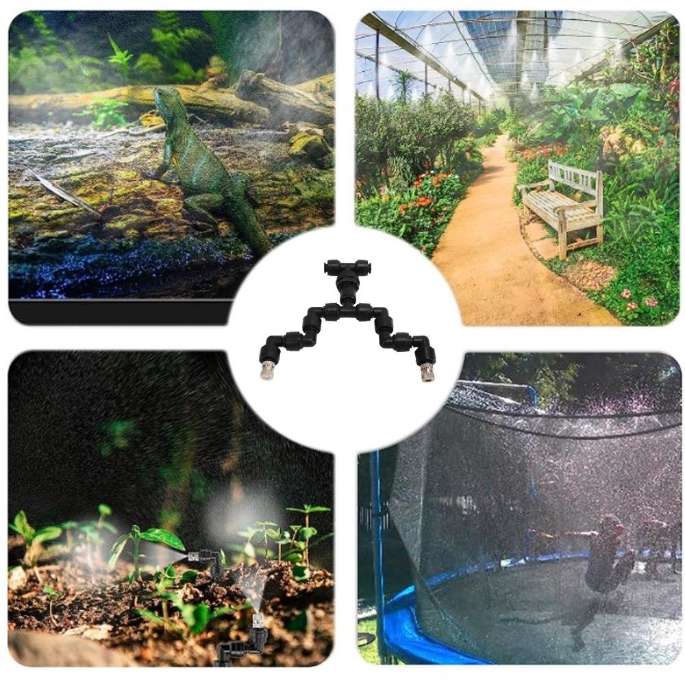 360 Degree Rotation Mist Sprinkler Double Head Double Head Sprinkler Reptile Feeding Box