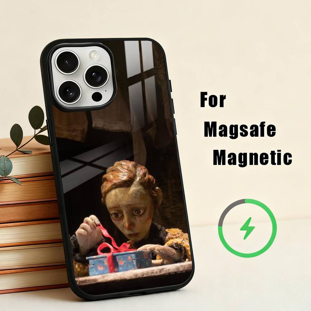 Чехол для телефона 'Девочка, которая плакала жемчугом' для iPhone 17, 16, 15, 14, 13, 12, 11 Plus, Pro Max Магнитный для беспроводной зарядки Magsafe